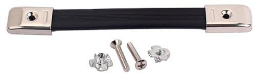 jojofuny Poignée de Sangle Noire pour Ampli Guitare et Enceinte, Robuste et Légère, Compatible Caisson de Haut-Parleur, Accessoire Transport pour Étui et Déplacement Audio