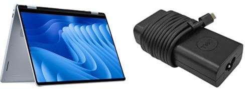Dell 16 Plus 2-in-1 Laptop DB06250 Copilot+ PC, 16 2.5K Mini-LED Touch HDR600 90Hz, Intel Core Ultra 7 256V, 16GB LPRAMx, 1TB SSD, Win 11 Home - Blue + Dell 65W USB-C AC Adapter with Power Cord