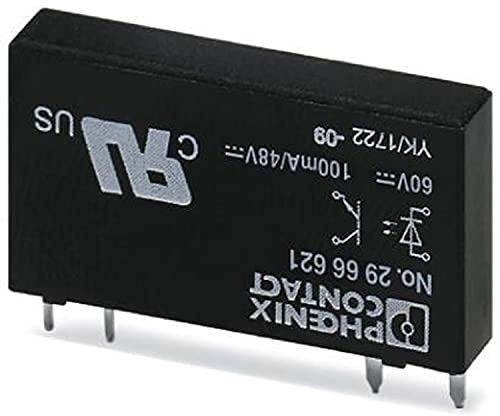 PHOENIX CONTACT OPT-60DC/48DC/100 Steckbares Miniatur Solid State Relais, 1 Schließer, 60V DC Eingang, 3-48V DC/100mA Ausgang, 10 Stück