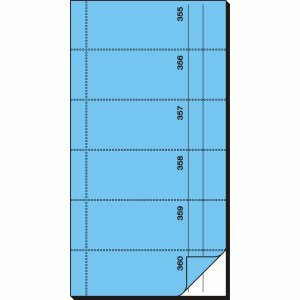 Sigel 5 x Bonbuch 360 Abrisse 105x200mm 65g/qm blau selbstdurchschreibend 2x60 Blatt