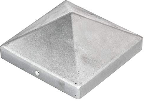 Alberts 217242 Capuchon pour poteau en bois | forme haute | fonte d'aluminium | brut | 120 x 120 mm
