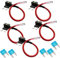 Mintice 5 Piezas Coche 12V 24V Mini Adaptador de Fusible Add A Circuit Circuito de Portafusible Grifo Fusible Terminal de Soporte de La Hoja 15A