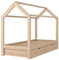 VitaliSpa Hausbett Wiki, Bett aus Holz, Naturholz, 90x200 cm mit 2 Schubladen