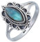 Ring Silber Damen Labradorit Edelstein blau ausgefallen verspielt