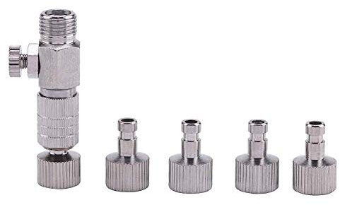 Adaptateur de déconnexion Airbrush Air Horse Quick Connecter Set Airbrush Quick Release Disconnect Coupler with Plug 1/8 in Fittings Part with 4 Fittings