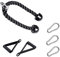 Pull down Heavy Duty Tricep Rope,Non-slip Strong Triceps Rope for Fitness Cable Machine Attachment, Biceps&triceps Rope Gym,Exercise Machine Attachments Pulley System Gym Pull down Rope with Carabiner