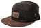 Blackskies® Obsidian 5-Panel Cap | Herren Damen Skater Basecap Wildleder Unisex Baseball Mütze Wolle Schirm - Schwarz Gesprenkelt-Braun