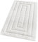 emmevi Tappeto Bagno Puro Cotone Elegante Morbido Scendiletto Antiscivolo Lavabile 60x135 Cm Bianco