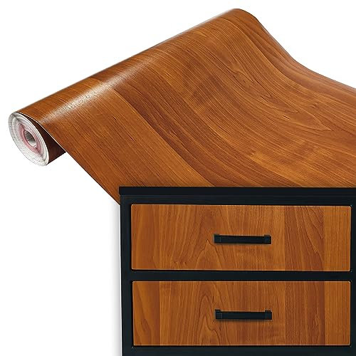 DecoMeister pellicole adesive effetto legno decorative decorazioni in pellicola autoadesiva a per mobili venatura del legno 67,5x100 cm ontano medio