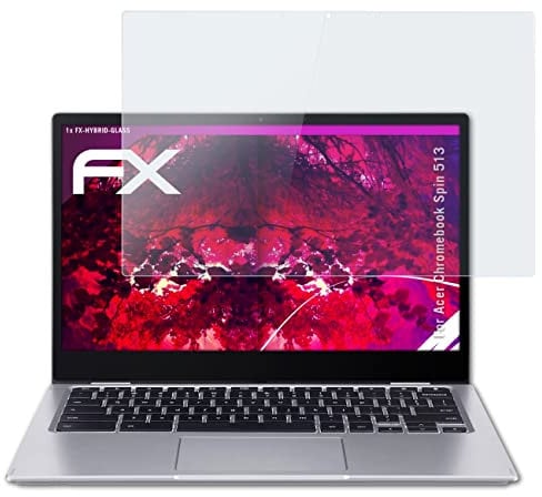 atFoliX Plastic Glass Protective Film compatible with Acer Chromebook Spin 513 Glass Protector, 9H Hybrid-Glass FX Screen Protector