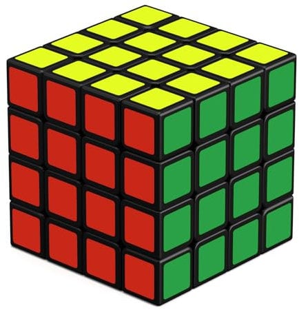 ROXENDA Zauberwürfel Speed Würfel- Einfaches Drehen & Glatt Spiel, Super-haltbarer Aufkleber mit Lebendige Farben (4x4x4)