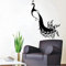 Moderne Wandaufkleber Dekoration Pfau Vogel Tier Pvc Wandtattoo Aufkleber Wohnzimmer Wandkunst 43Cmx32Cm