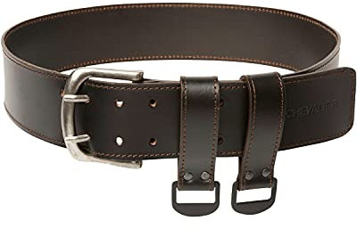 CHEVALIER Doghandler Leder Gürtel – Robustes, Schweden-gefertigtes Leder für Jagd & Hundearbeit - Metall-Schließe, D-Ringe & Extra Schlaufen für GPS, Zubehör & Komfort beim Outdoor-Einsatz