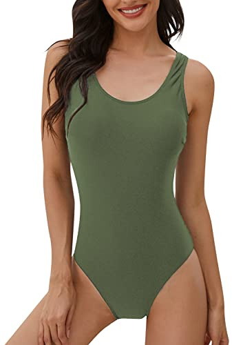 heekpek Costumi da Bagno Donna Sexy Tinta Unita Monokini Costume Trikini Donna Gradient Sportivo Bikini Brasiliana Push up Un Pezzo Costumi Interi Donna con Tracolla Incrociata