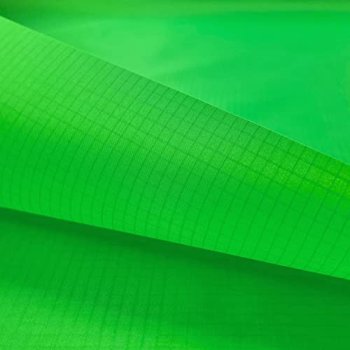 9KM DWLIFE 40D wasserdichtes Ripstop-Nylongewebe, 85 g, PU-Beschichtung, reißfest, für Outdoor-Abdeckung, Zelt, Drachen, Tasche, Material (grün, 1 m (100 x 152 cm)