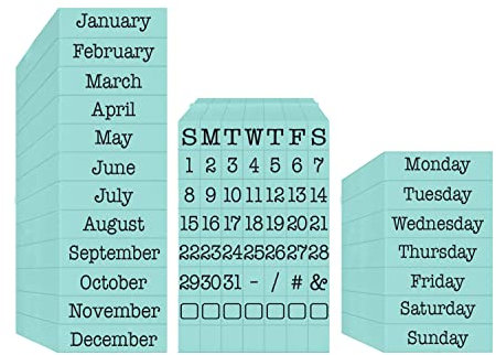 75-teiliges Dauerkalenderpaket mit amerikanischer Schreibmaschine, Kalender, Set