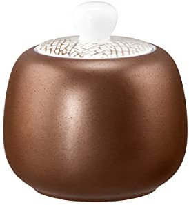 Seltmann 001.764270 Liberty Porzellan Zuckerdose, 65163 Dekor, Bronze, 0.26 L Kapazität, 6.8cm Höhe, 9cm Durchmesser