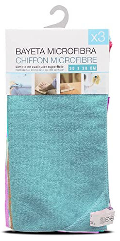 JUANIO Lot de 24 Paquet de 3 lingette en Microfibre d'hygiène, Lavette en Microfibre dépoussiérante et dégraissante, Ultra absorbante, Traitement antibactérien - Longueur 30 x Profondeur 30 cm