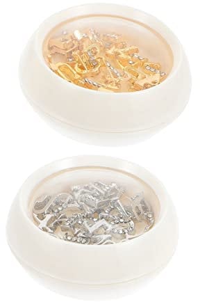 FOMIYES Metal Nail Art Charms Letter Charms Set Rhinestones Nail Art Rhinestones DIY Jewelry Making 3D Effect