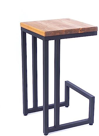 Barhocker für Hausbar, Barstuhl, Küchenstuhl, Bistrohocker, Tresenhocker mit Fußstütze, Stuhl, Keine Montage erforderlich, Industrie-Design