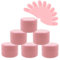 Lot de 5 pots matière plastique vides de 50 g avec mini spatules - Pour crème cosmétique, lotion, maquillage - Rose