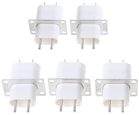 LUOFANG Convertidor de enchufes con Pines de 4 filamentos, magnetrón electrónico para Horno microondas, 5 uds.