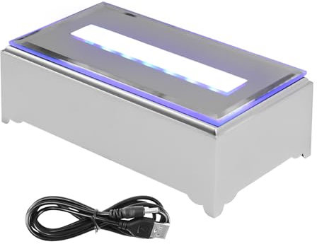 Rectangle LED Light Display Base, 14 cm Multi Color Pedestal Changing 7LEDs Display Stand Led Lights Display Base Lighted Base Stand for 3D Glass Art (1)