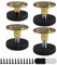 Pied de Meuble Reglable, JANDH 4 Pièces Pieds de Meuble, 27–40 mm Pied Reglable pour Meuble, Pied Reglable, Percé ou Autocollant, pour Chaises, Tables, Armoires et Pieds de Meubles de Canapé