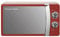 Russell Hobbs RHMM701R Manuelle Solo-Mikrowelle mit 5 Leistungsstufen, Klingelton und Timer, Auftaufunktion, einfache Reinigung, 17 L, 700 W, Rot