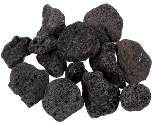 INOOMP Aquarium-Lavasteine 1 Satz Schwarze Vulkangesteine Natürliche Lava-Kieselsteine Pflanzgefäß Natursteine Für Kamine Feuerstellen Pflanzen Anbau Aquarium-Dekoration
