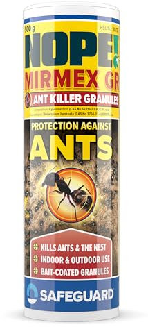 NOPE! Ant Killer Bait Powder 500g for Indoors and Outdoors | Targeted Ant Nest Killer for Mess-Free Elimination | Micro-Encapsulated Delayed-Action Blue Bait Targets Every Stage of Ant Lifecycle