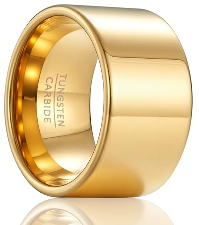 SOXEMAN Anello da Pollice Uomo, Fascia in Tungsteno Pesante Larghezza 14mm, Gioiello Solido dallo Stile Dominante, Comfort Fit (Misura USA)