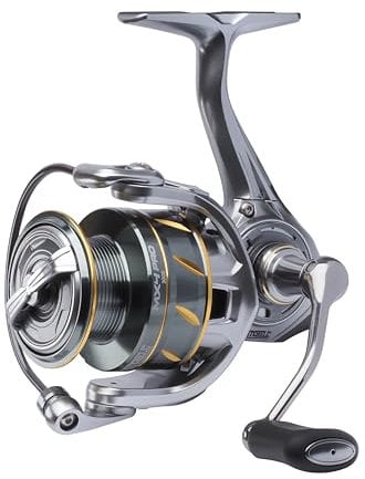 Mitchell MX4 Pro Spinnrolle, Süßwasserangler, Hecht, Barsch und Zander, Aluminiumspule, robuste, beidhändige 4000er Rolle, Übersetzung 5,2:1, Schwarz/Silber