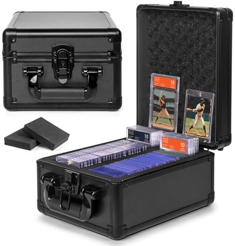 Old Canal Valigetta Carte Gradate, Porta-Slab PSA per Carte Valutate, Trading Cards Holder Box, Scatola Portaoggetti per Carte Sportive, Top Loader, One Touch - 2 Riga