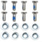 Juego de 16 tornillos de fijación para snowboard, tornillos de montaje de snowboard de acero inoxidable, accesorios de repuesto para snowboard con arandelas antideslizantes