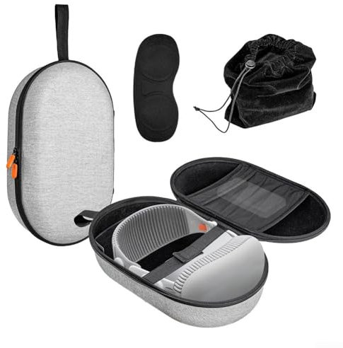 Alanmoship Aufbewahrungstasche für Meta Schutzhülle für Quest 3S/3/2 VR Gaming Headset Aufbewahrung Schutzhülle für VR-Headset, Kopfband, Controller, Wie abgebildet, Klassisch