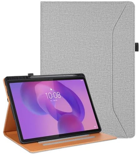 Vakarey Case for Lenovo Idea Tab Pro with Pen Holder Shockproof Cover for Lenovo Idea Tab Pro Case 12.7 Inch 2025,Gray