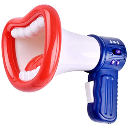 JTLB Stimmverzerrer-Spielzeug, Megaphon-Lautsprecher für, mit Roboter-/männlichem/weiblichem Klang, Halloween-Stimmveränderungslautsprecher Verstärkt, Ideales (Weiß)