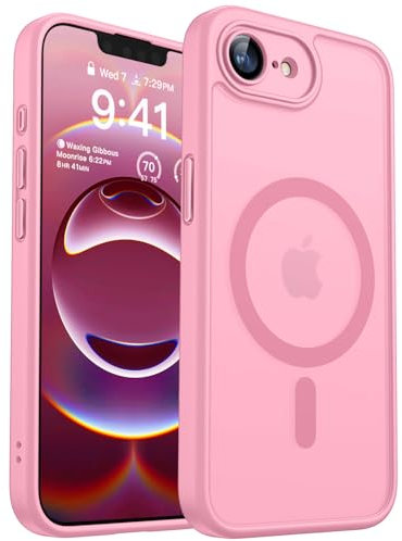 CANSHN für iPhone 16e Hülle für Magsafe (TOP Militärschutz & Magnetkraft) Extrem Haltbarkeit Hülle iPhone 16e Case Stoßfest, Rosa
