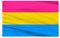 AhfuLife Pansexual Flaggen 90 x 150 cm, 2 Stück Pansexuelle Flagge, Pansexuelle Fahnen Leuchtenden Farben mit Messing-Ösen für Pride Day Paraden Drinnen und Draußen LGBT Party Bar Dekorationen
