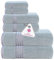 Casa Copenhagen Zero Twist, Ensemble de Serviettes 6 Pièces, 100% Coton, Gris Violet, 600 GSM, 2 Bain, 2 Mains, 2 Gants de Toilette, Serviette de Luxe Ultra Douces pour Salle de Bain