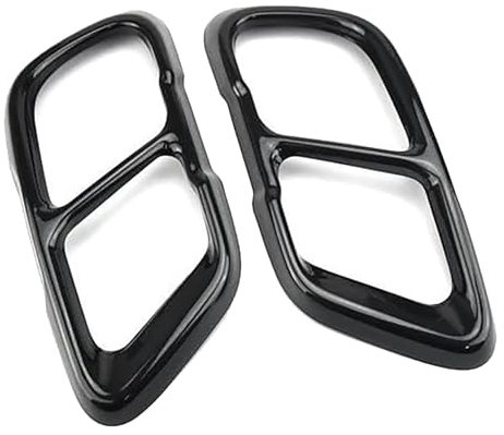 DDLLZDSP Auto Auspuff Schallabdeckung Edelstahl für BMW X5 G05, Auspuffblendenverkleidung, Blende für Auspuffblende, Auto Innen Und Außendekoration,A/Black