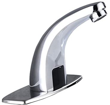 DIYEAH Robinet Automatique à Capteur Optique Mitigeur Sans Contact Économie Eau Pour Évier De Cuisine Et Salle De Bain Robinet Froid Détecteur Électrique Sans Pile Finition Argentée