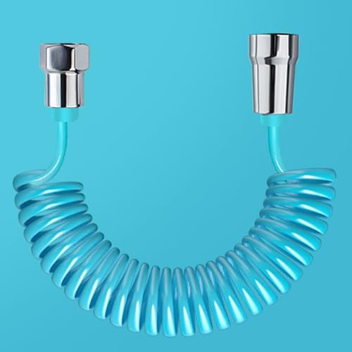 XSDSM Schlauch für Duschkopf Bidet Schlauch 1/2 Zoll Flexibler Brauseschlauch Anti-Winding,Blau