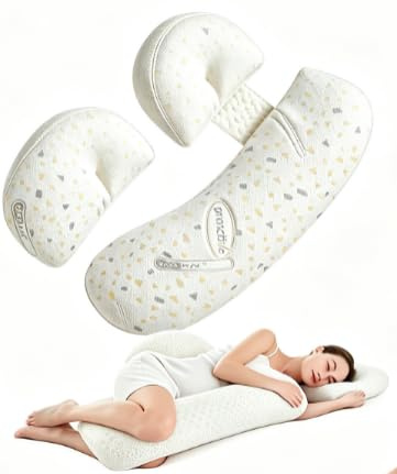 7CDXD Pregnancy Pillow for Pregnant Women, Soft Pregnancy Pillow, Support for Hips, Back, Legs, Maternity Pillow with Removable and Adjustable Pillowcase