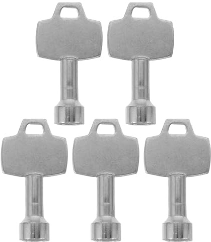 Gatuida 5 Stück Mülleimer-Schloss, Dreieckschlüssel – robuster Metall-Schlossschlüssel für Mülltonnen im Freien, für Müllcontainer, Abziehbox, Utility-Zubehör