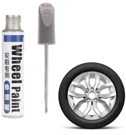 LEMONSTONE Felgen Reparaturset Silber, Felgenlack, Lackstift Auto | Für Alufelgen, Auto-Felgen Kratz Entferner, Reparatur Felgen Kratzer und Farbtropfen an Autos, Motorrädern, Fahrrädern