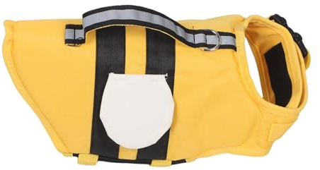 DECHOUS Hundeschwimmweste für Kleine Hunde und Katzen Verstellbare Welpen Schwimmweste aus Weichem Material mit Rettungsgriff Sicherheitsweste für Pool Strand und Boot