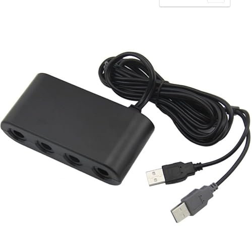 SOMOAAI Adattatore controller compatibile con Nintendo Wii U, Switch e PC - 4 porte, pulsante Turbo, alloggiamento ABS per giochi retrò
