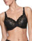 Charnos Rosalind Bra 165010 Underwired Non Padded Full Cup Lace Secret Support, Black, 38D